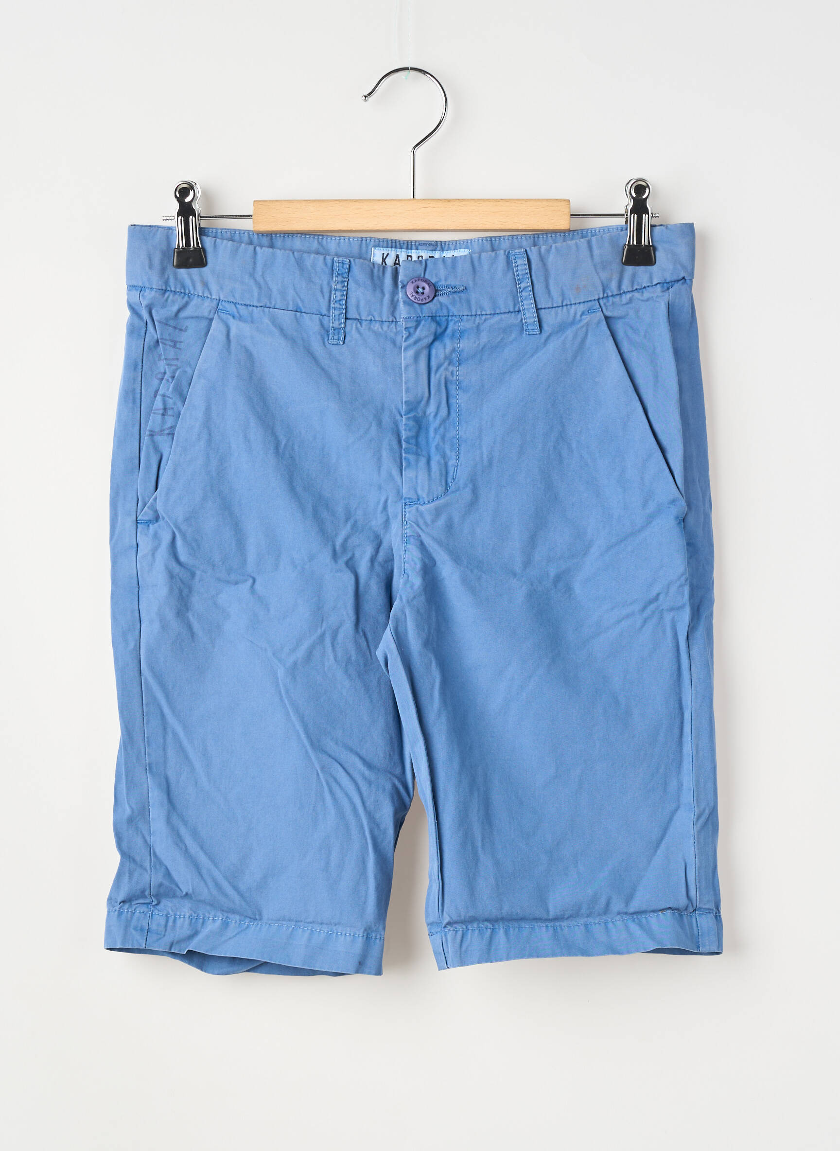 Bermuda finition revers taille ajustable bleu KAPORAL garçon