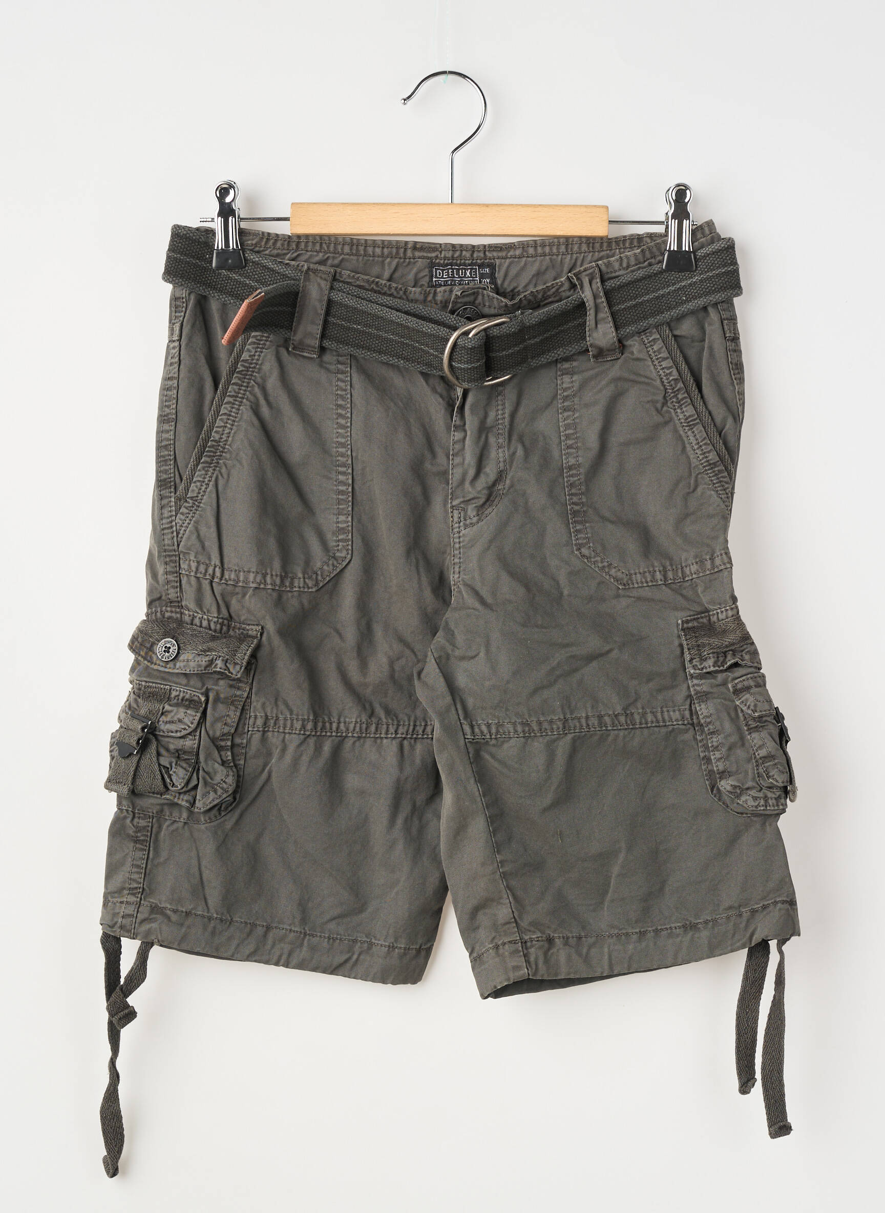 Bermuda multipoches taille ajustable vert KAPORAL garçon