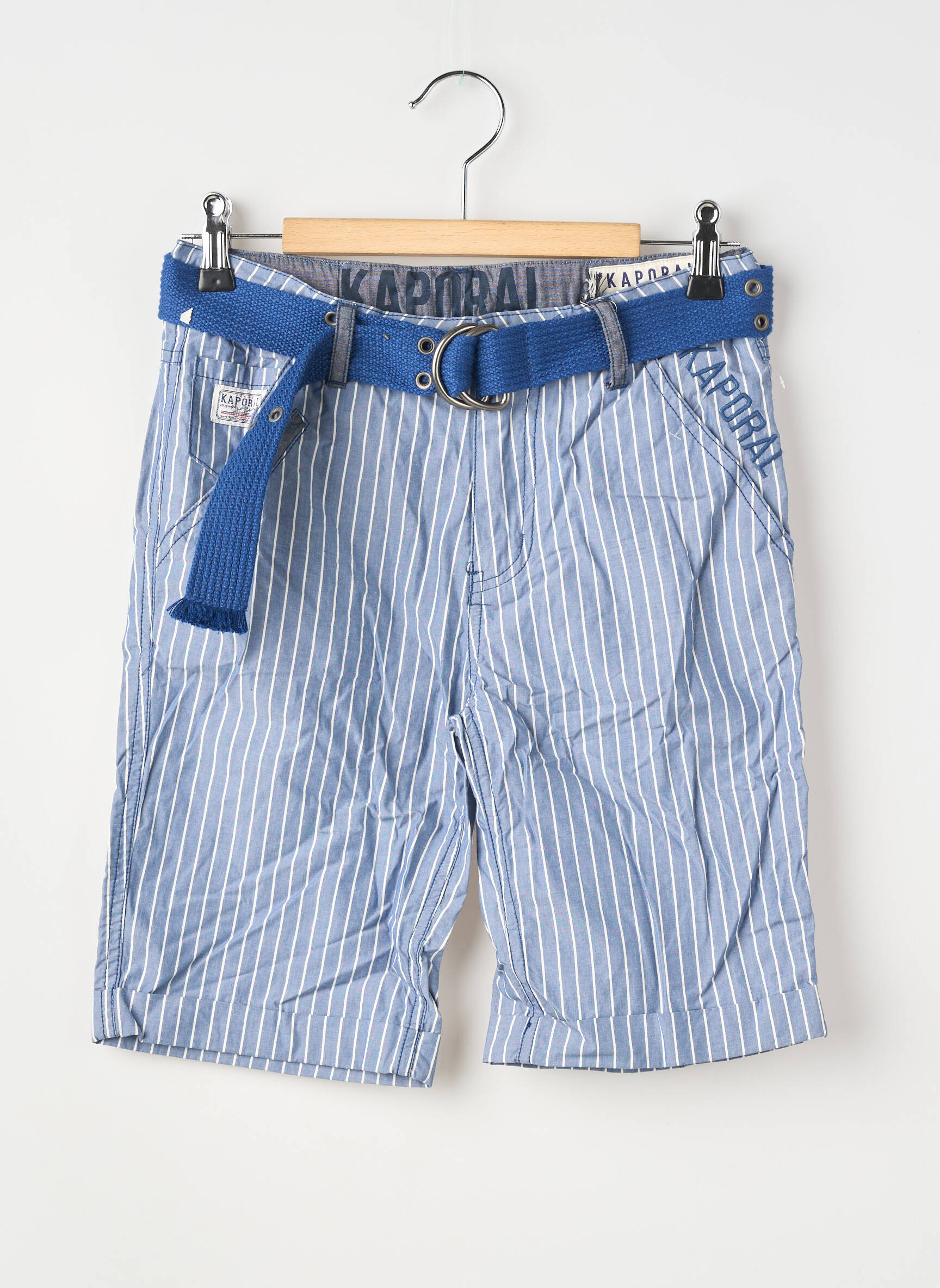 Bermuda finition revers taille ajustable bleu KAPORAL garçon
