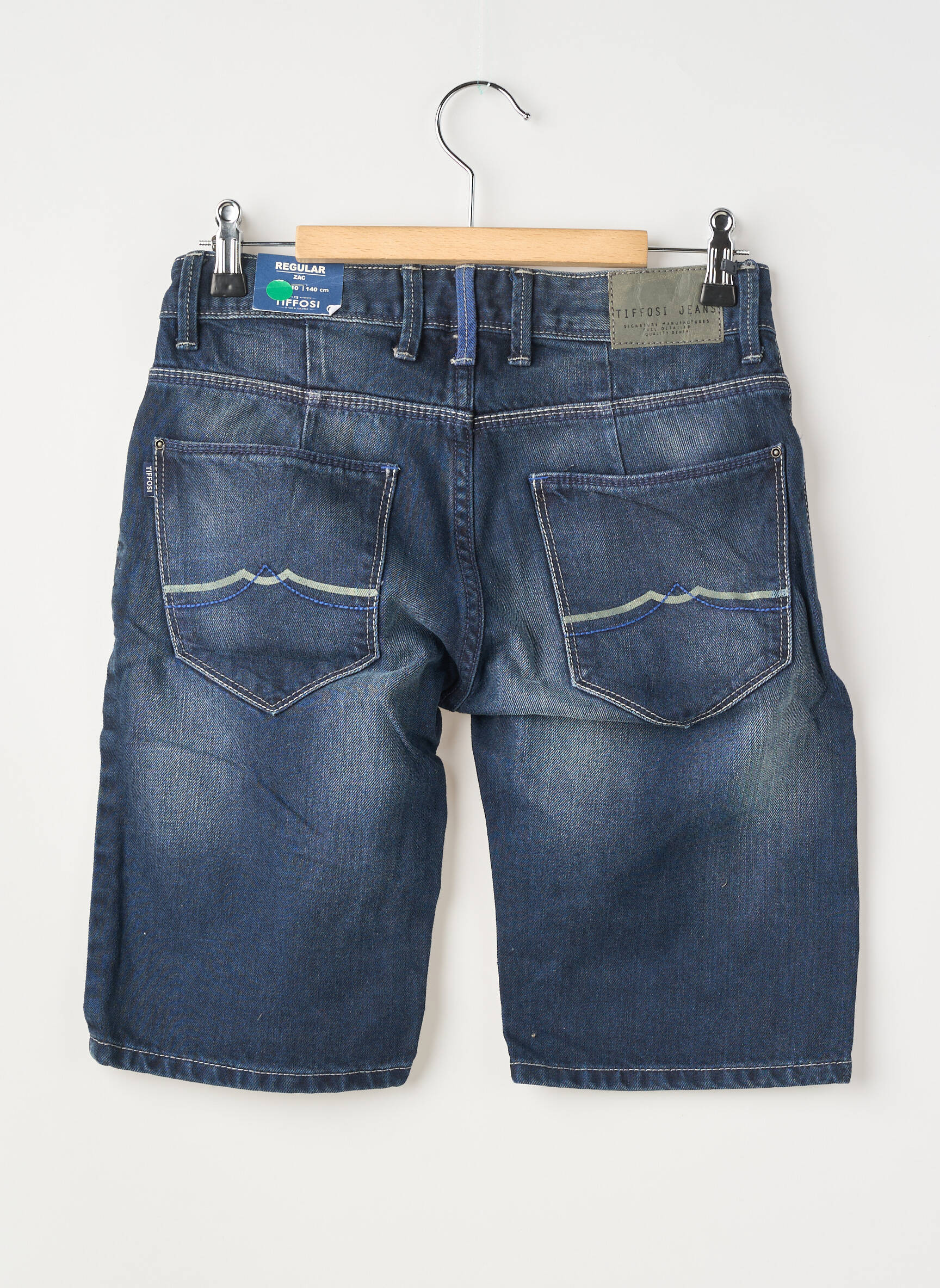 Bermuda tissage denim taille ajustable bleu TIFFOSI garçon