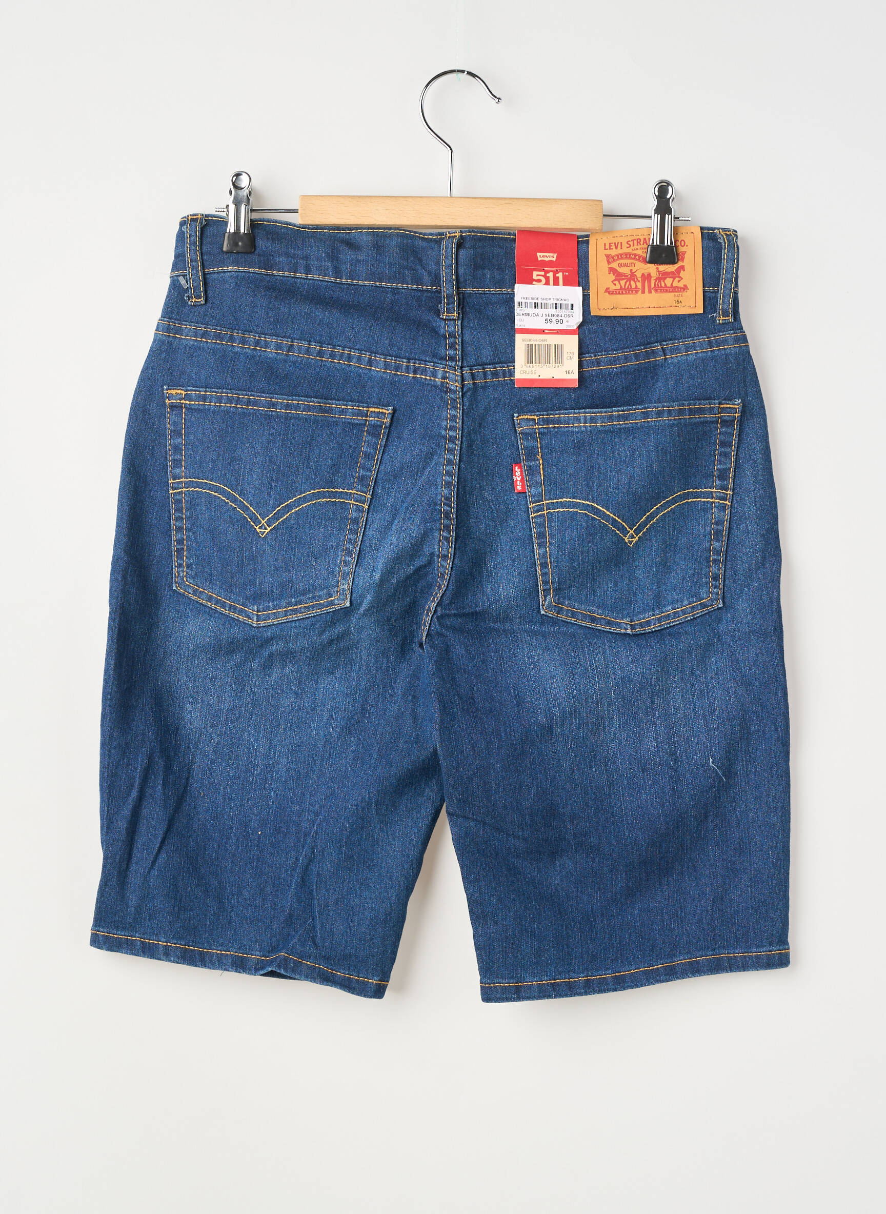 Bermuda tissage denim taille ajustable bleu LEVI'S garçon