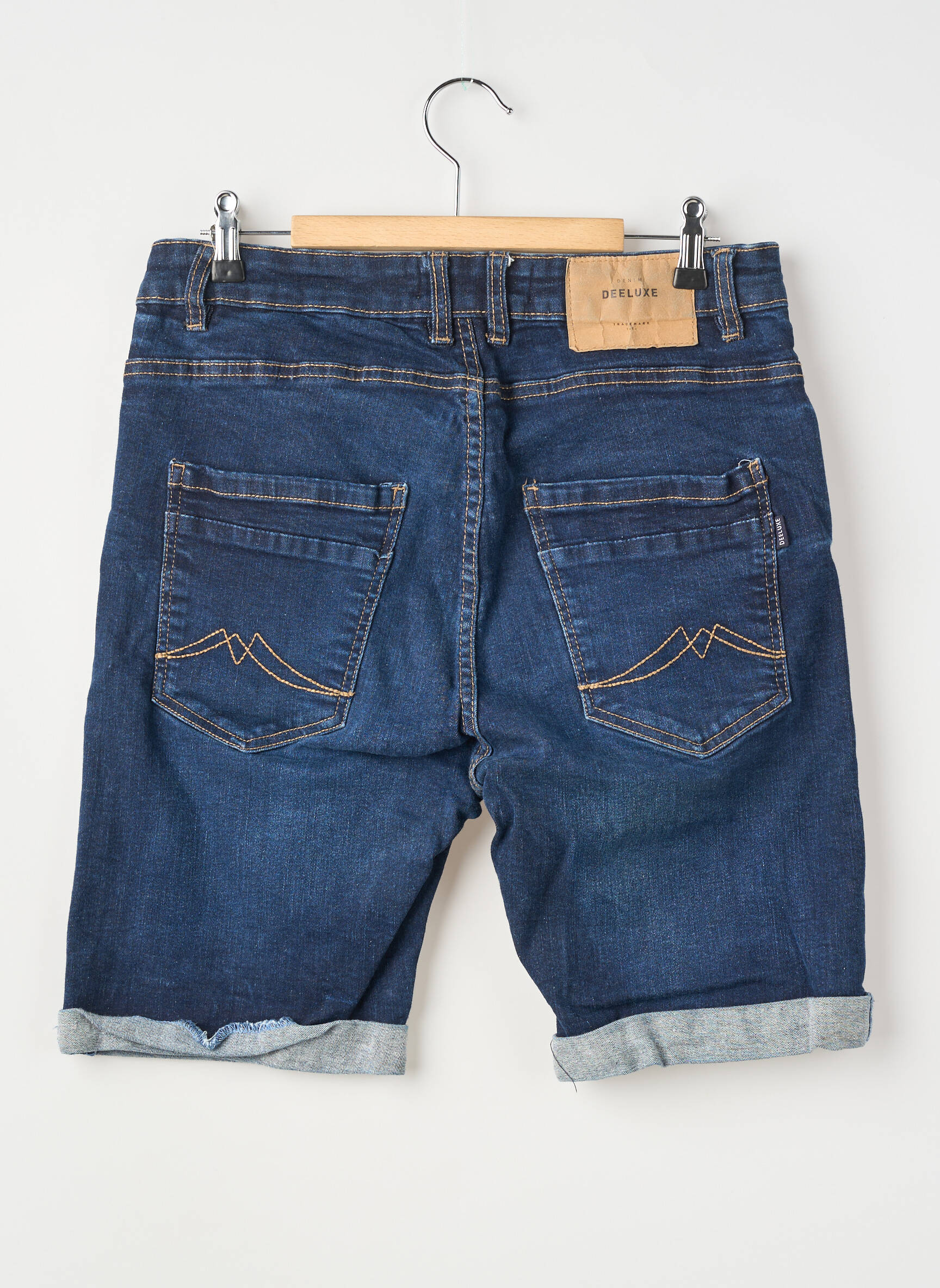 Short fermeture zippée sous rabat boutonné taille normale bleu DEELUXE homme