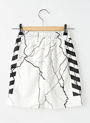 Short stretch taille élastique blanc BOOM KIDS garçon