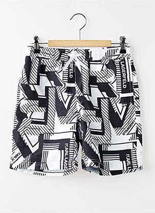 Short de bain imprimé fantaisie noir KARL LAGERFELD garçon