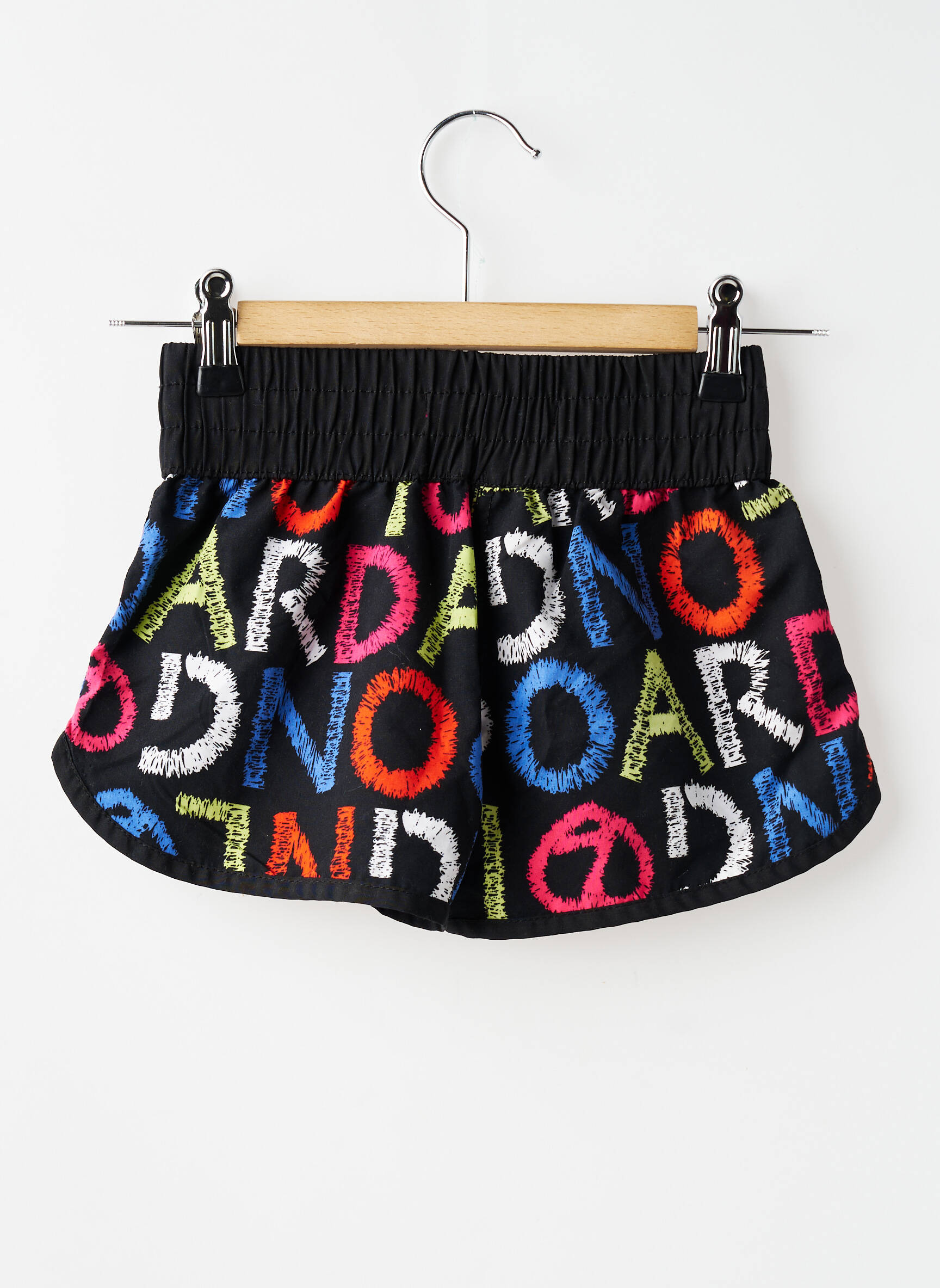 Short taille normale taille élastique noir LONGBOARD fille