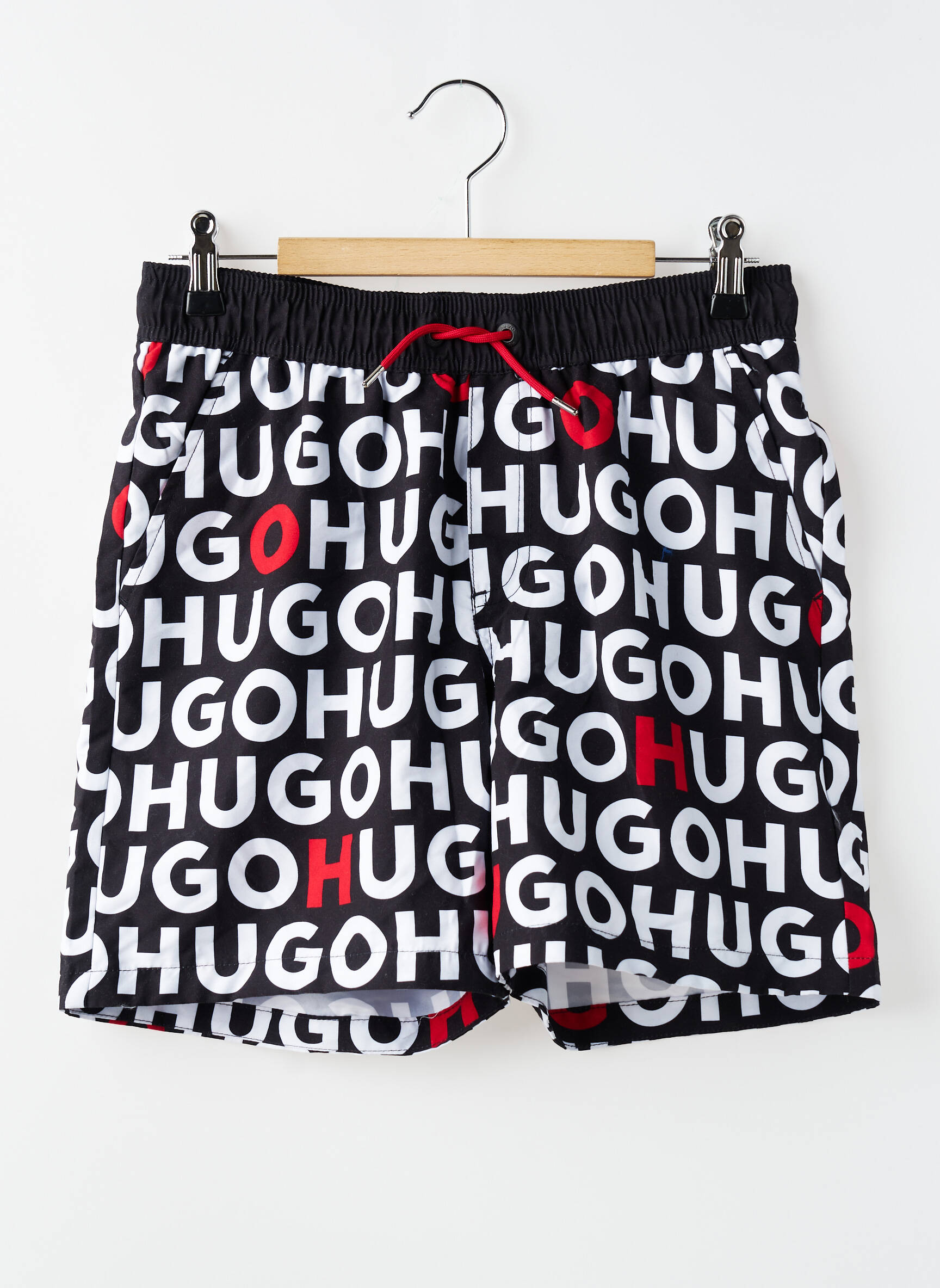 Short de bain imprimé fantaisie noir HUGO BOSS garçon