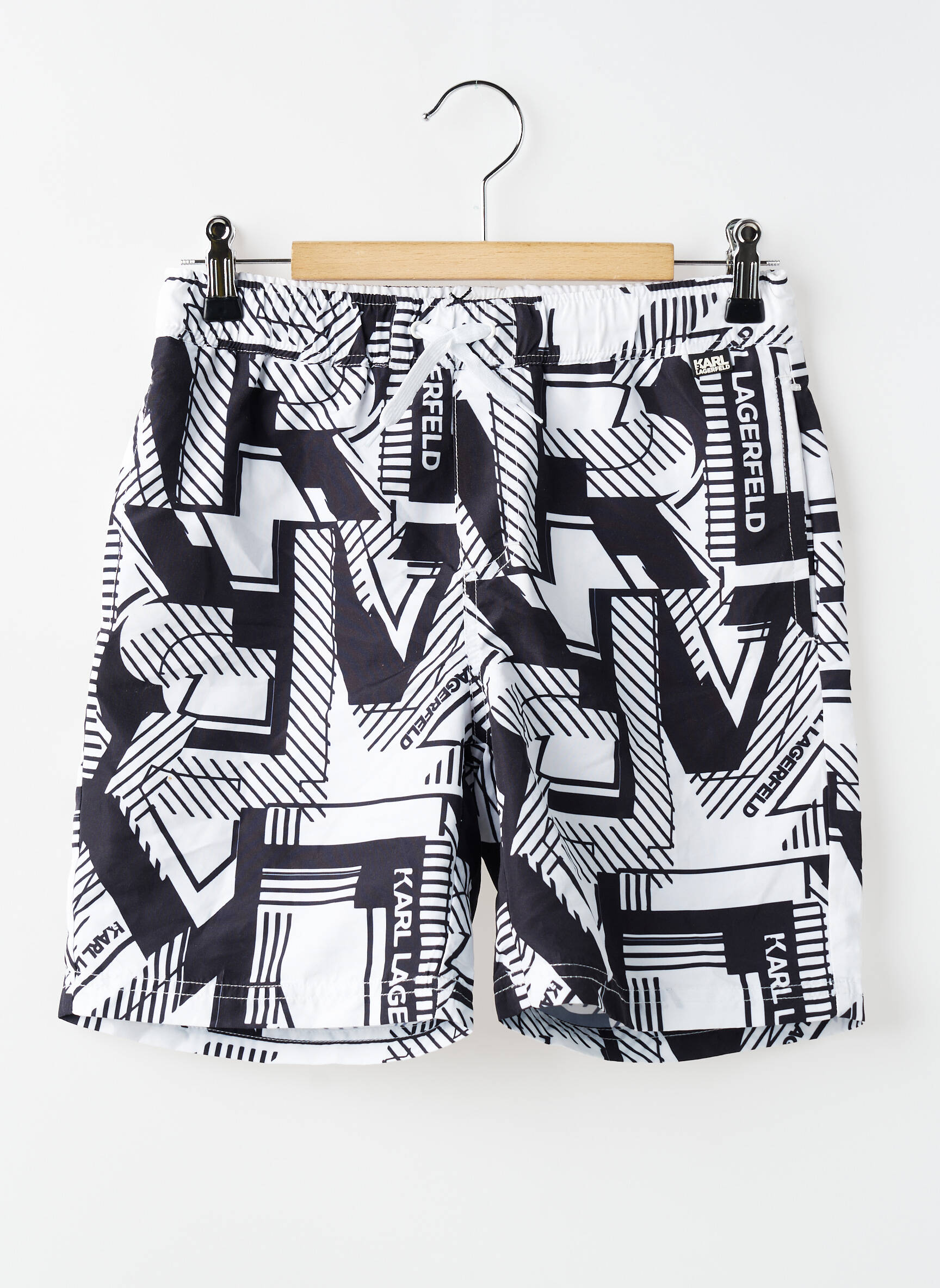 Short de bain imprimé fantaisie noir KARL LAGERFELD garçon