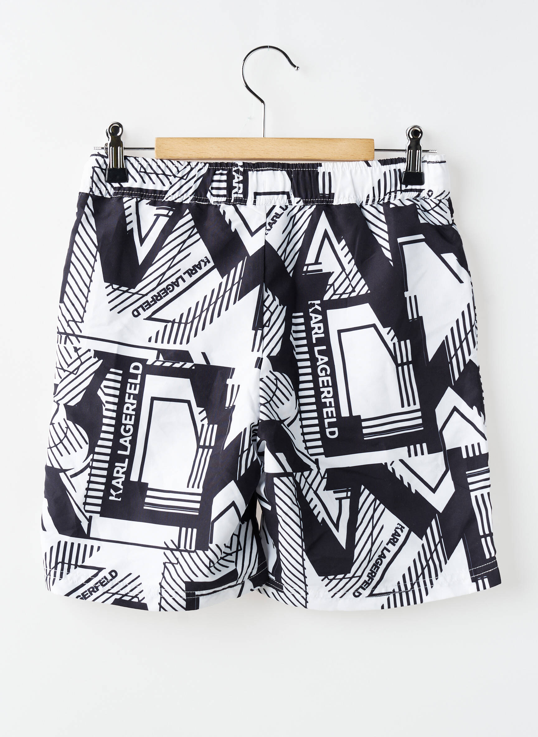 Short de bain imprimé fantaisie noir KARL LAGERFELD garçon