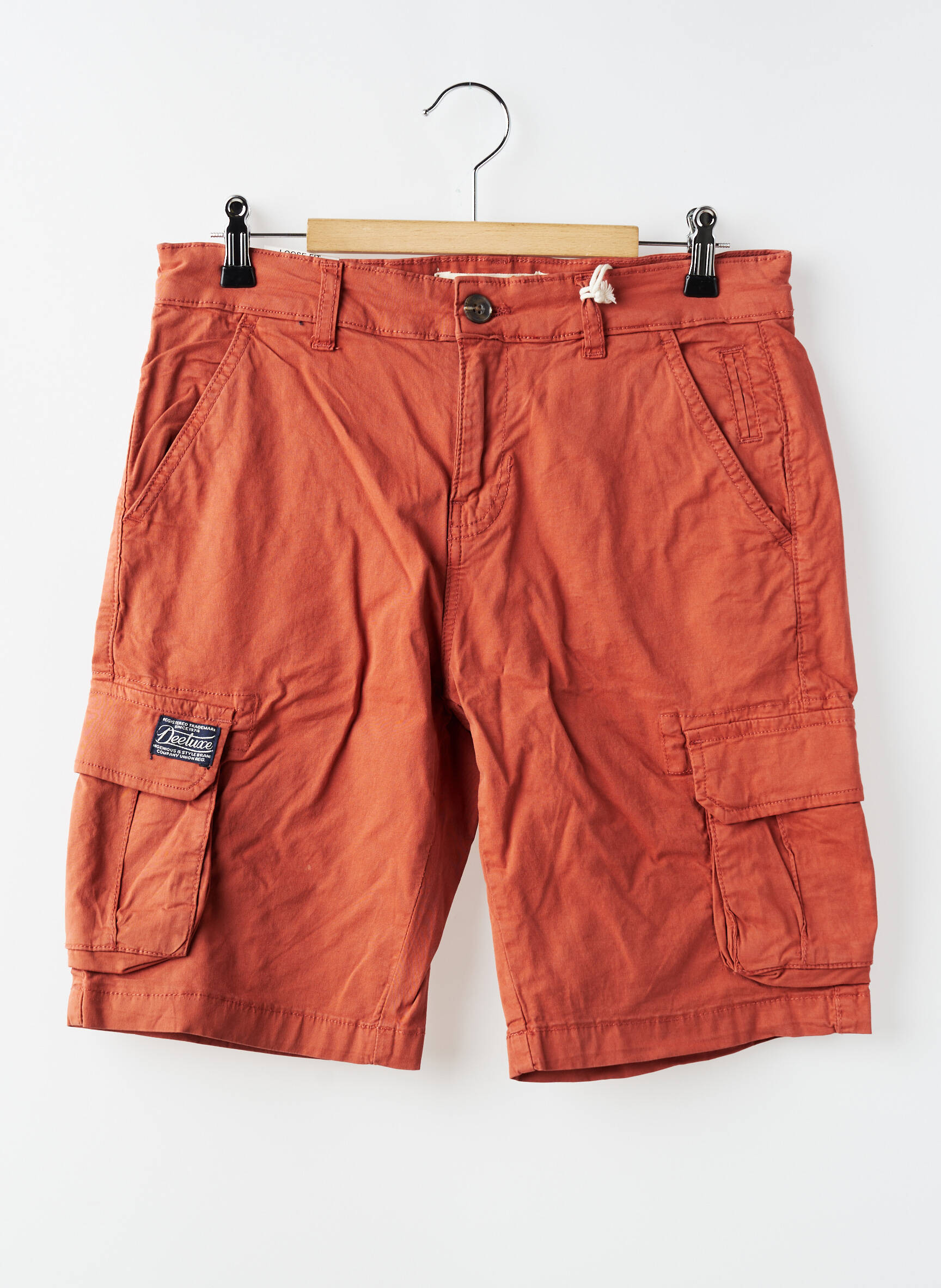 Bermuda stretch taille normale orange DEELUXE homme