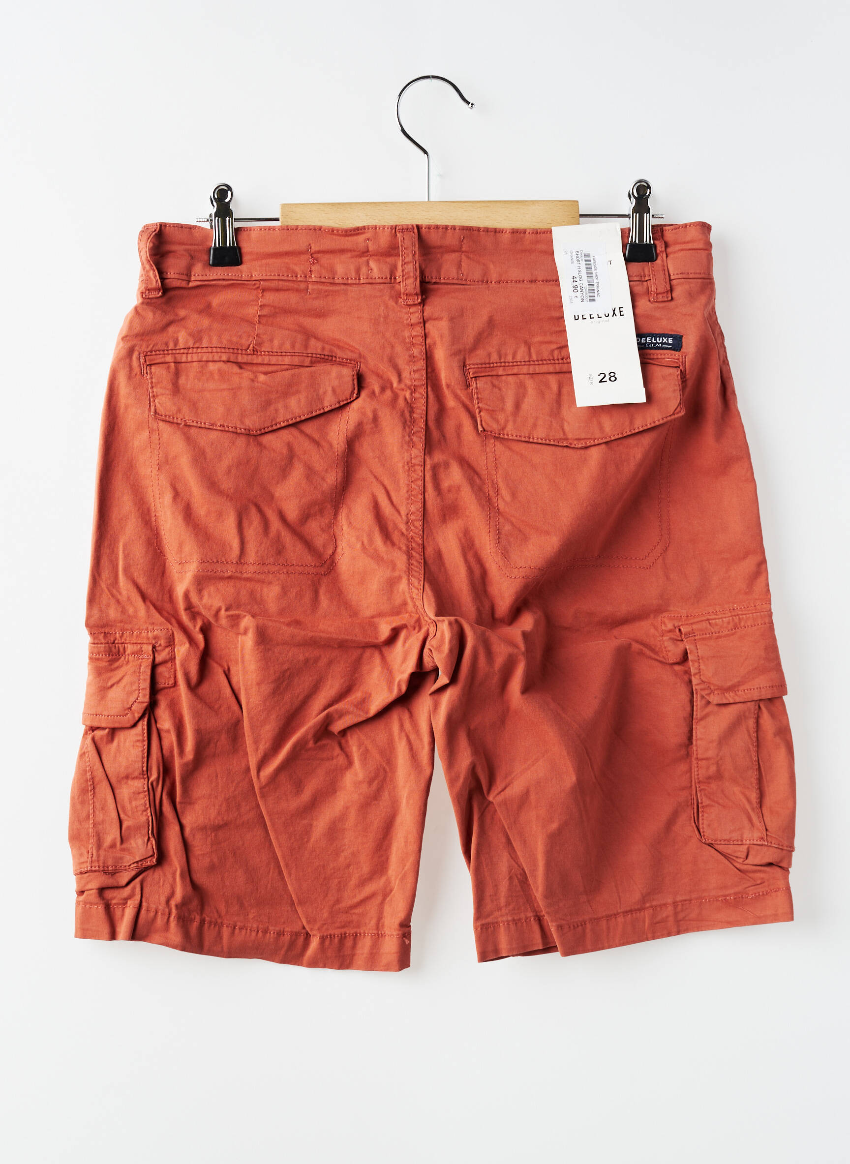 Bermuda stretch taille normale orange DEELUXE homme