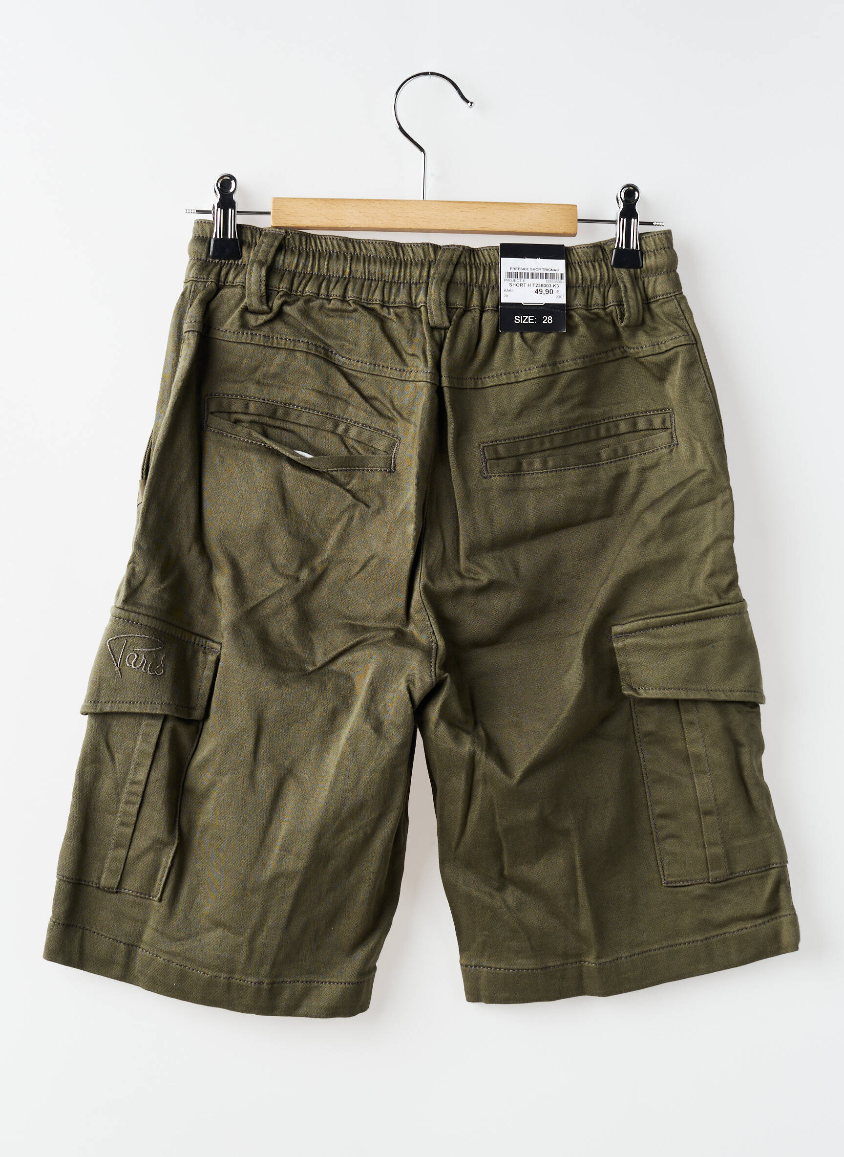 Bermuda taille élastique taille normale vert PROJECT X homme