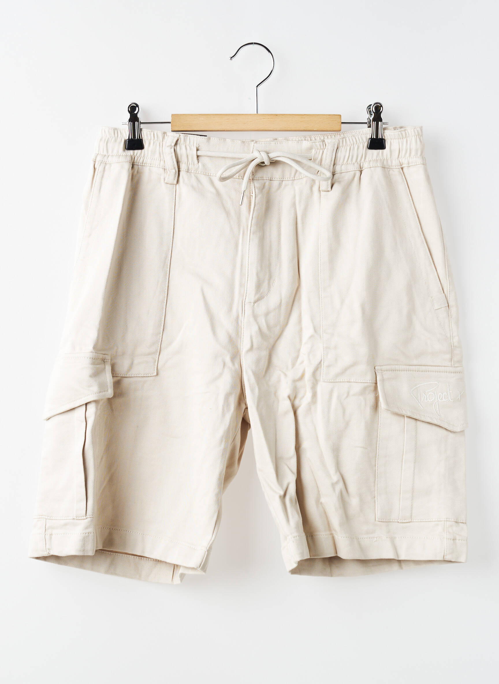 Bermuda taille élastique taille normale beige PROJECT X homme