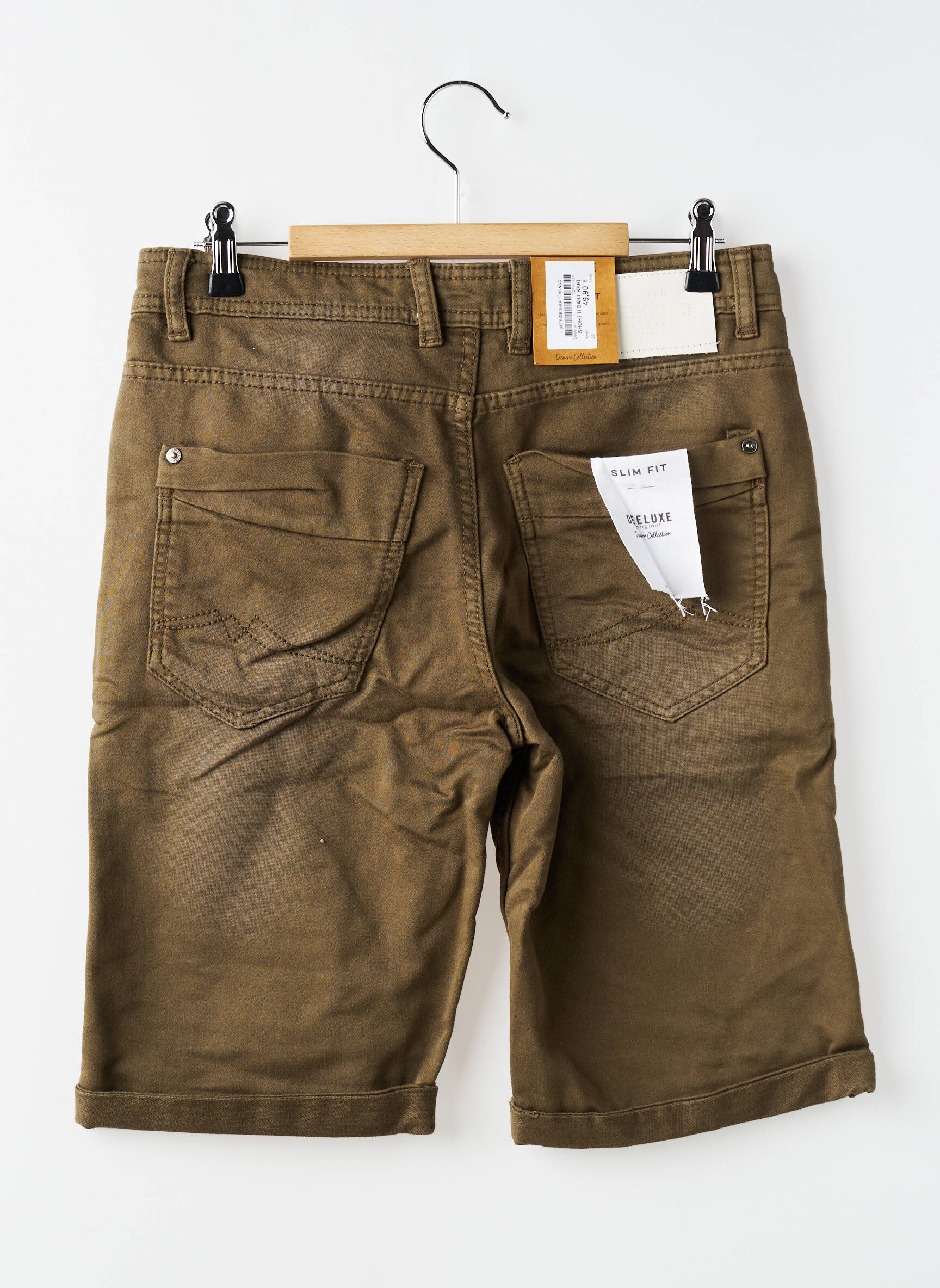 Bermuda stretch taille normale vert DEELUXE homme