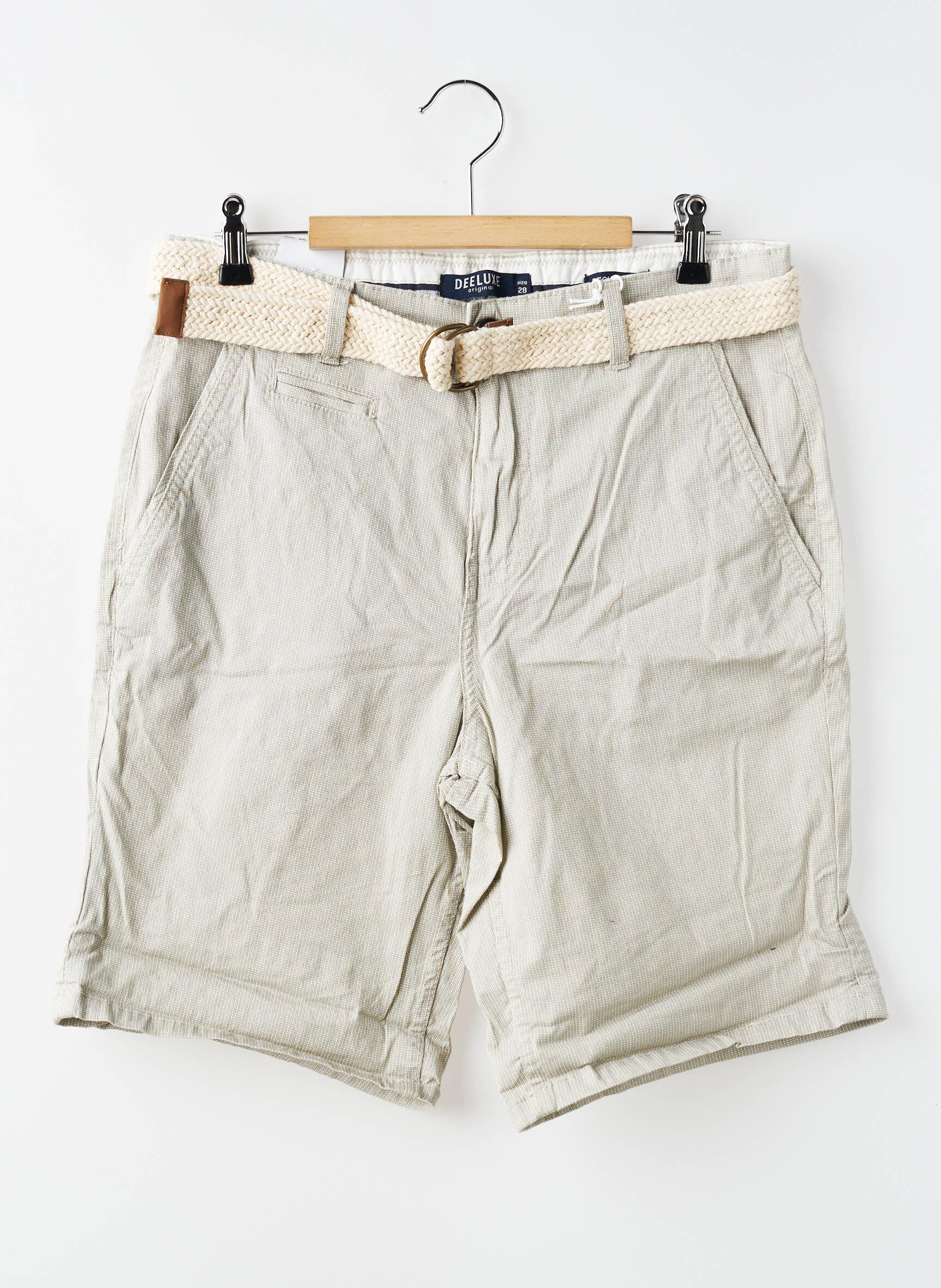 Bermuda stretch taille normale gris DEELUXE homme