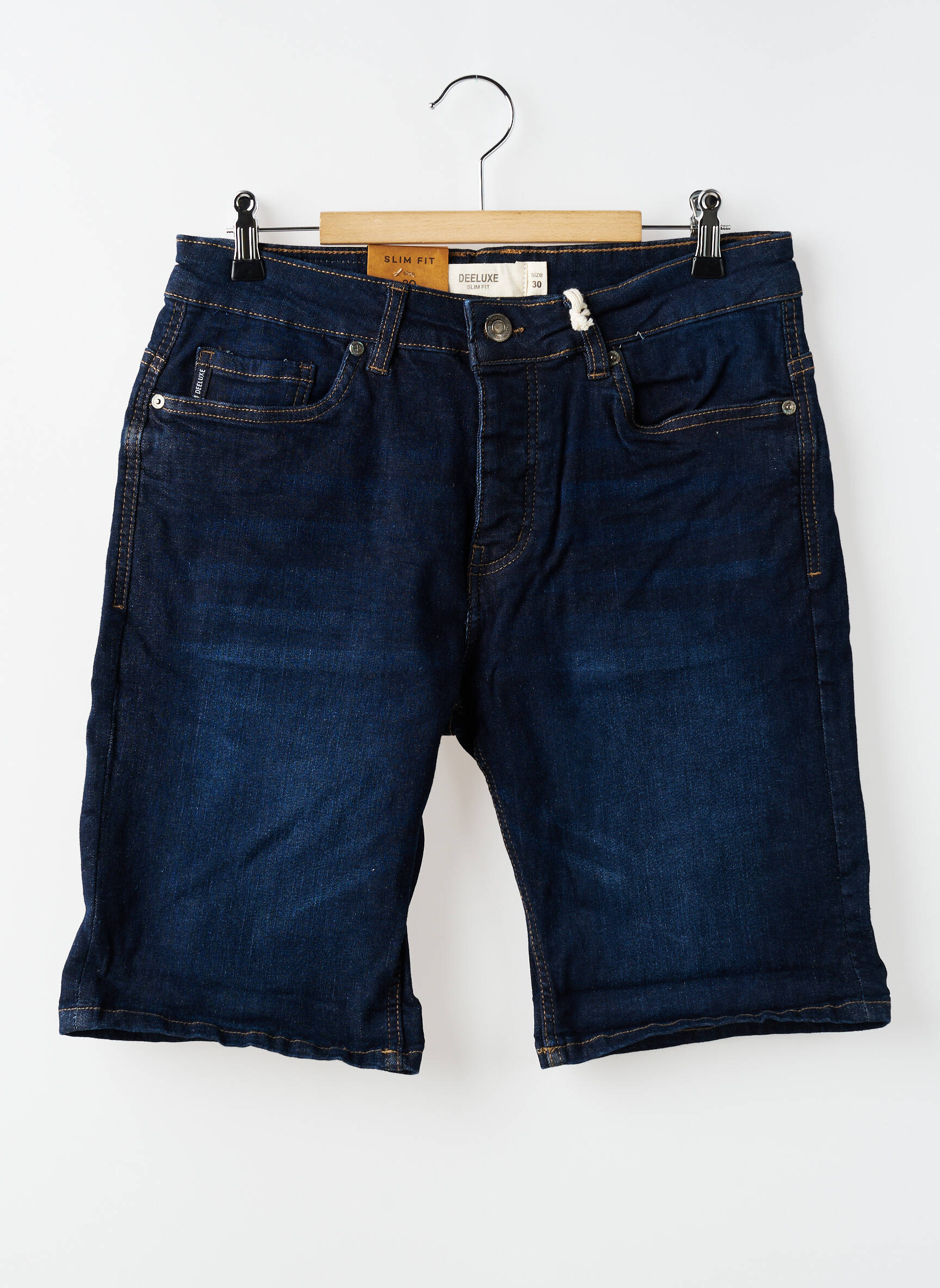 Bermuda tissage denim taille normale bleu DEELUXE homme