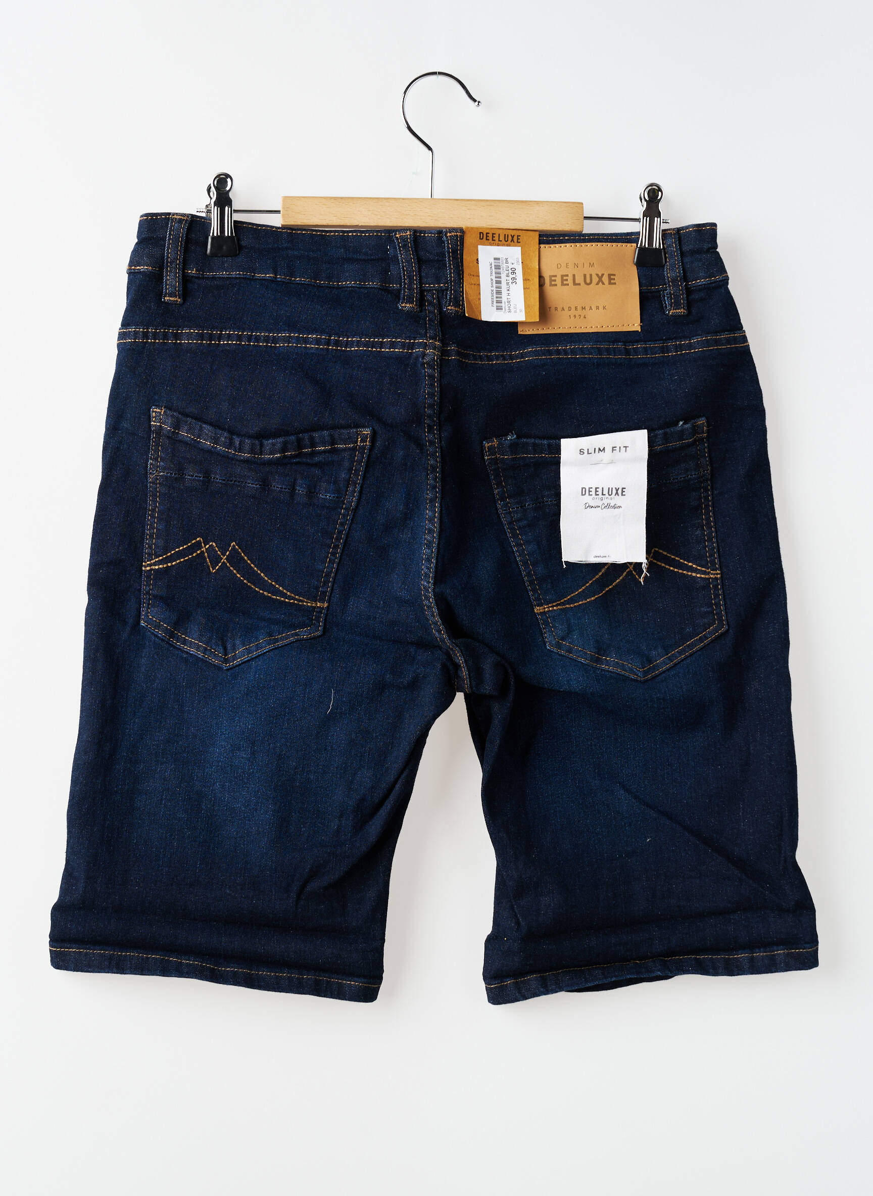Bermuda tissage denim taille normale bleu DEELUXE homme