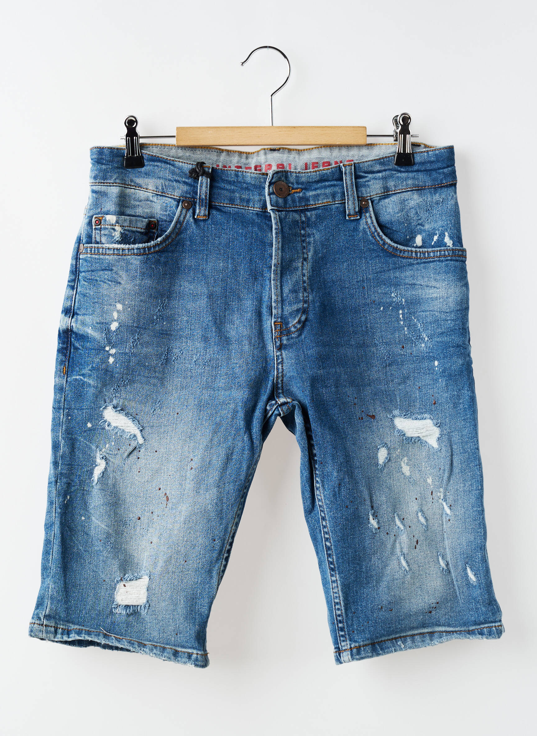 Bermuda tissage denim taille normale bleu INTEGRAL homme