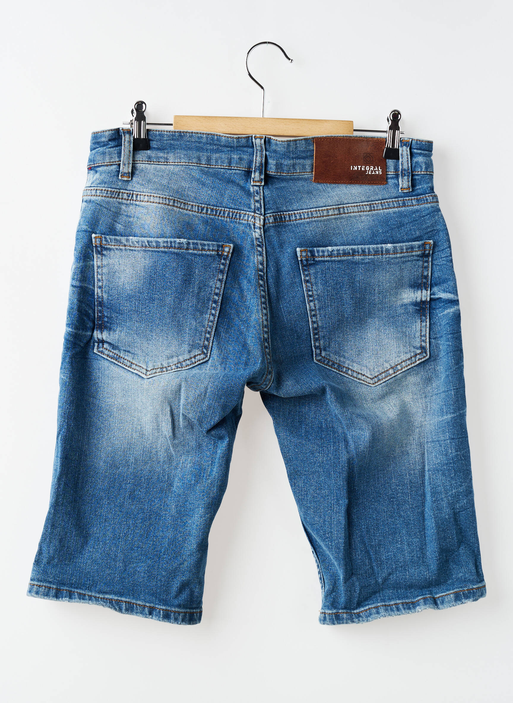 Bermuda tissage denim taille normale bleu INTEGRAL homme