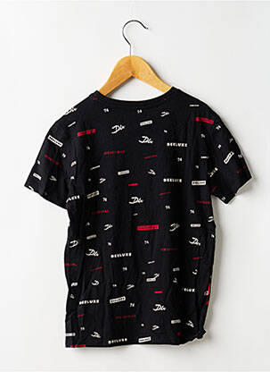 T-shirt tissage jersey manches courtes noir DEELUXE garçon