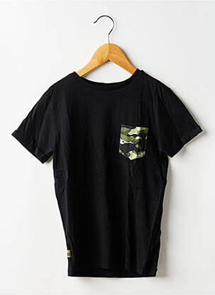 T-shirt stretch manches courtes noir DEELUXE garçon