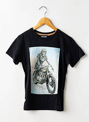 T-shirt stretch manches courtes noir DEELUXE garçon