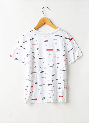 T-shirt tissage jersey manches courtes blanc DEELUXE garçon