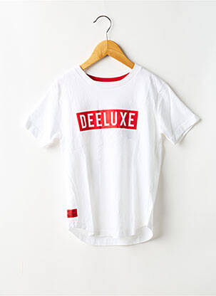 T-shirt stretch manches courtes blanc DEELUXE garçon