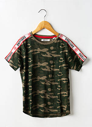 T-shirt stretch manches courtes vert DEELUXE garçon