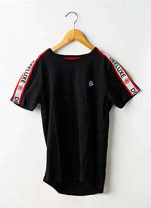 T-shirt stretch manches courtes noir DEELUXE garçon