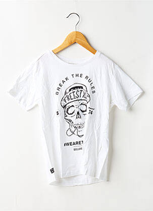 T-shirt stretch manches courtes blanc DEELUXE garçon