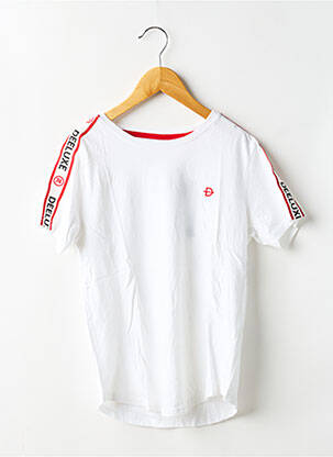 T-shirt stretch manches courtes blanc DEELUXE garçon