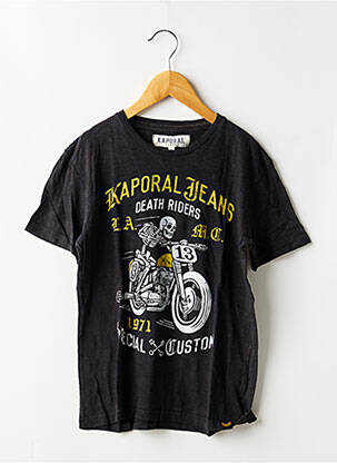 T-shirt stretch manches courtes gris KAPORAL garçon