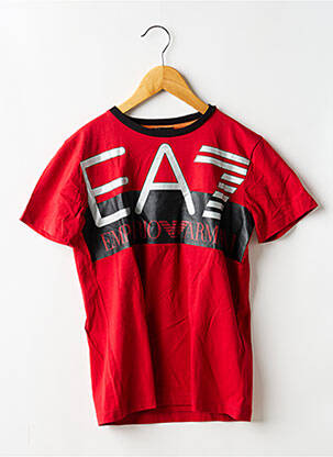 T-shirt stretch manches courtes rouge EMPORIO ARMANI garçon