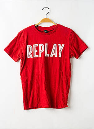 T-shirt stretch manches courtes rouge REPLAY garçon