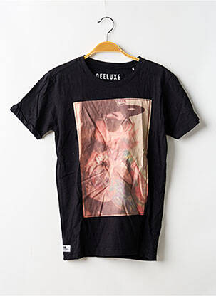 T-shirt stretch manches courtes noir DEELUXE garçon