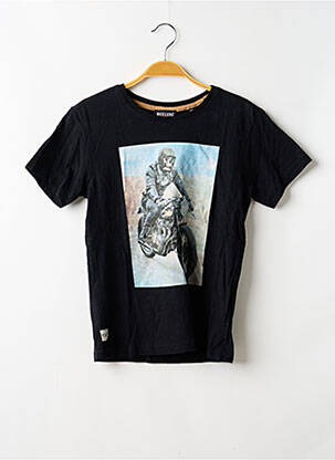 T-shirt stretch manches courtes noir DEELUXE garçon