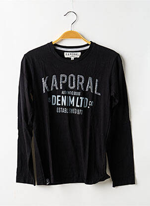 T-shirt manches longues manches longues noir KAPORAL garçon