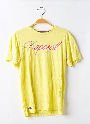 T-shirt stretch manches courtes jaune KAPORAL garçon