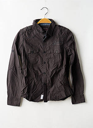 Chemise manches longues coupe cintrée gris DEELUXE garçon