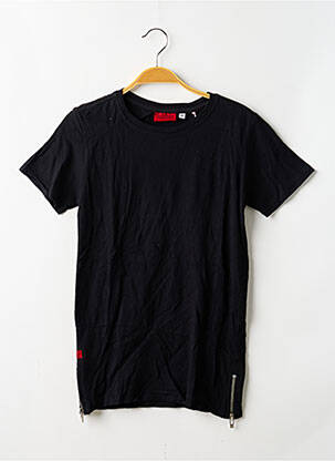T-shirt stretch manches courtes noir DEELUXE garçon