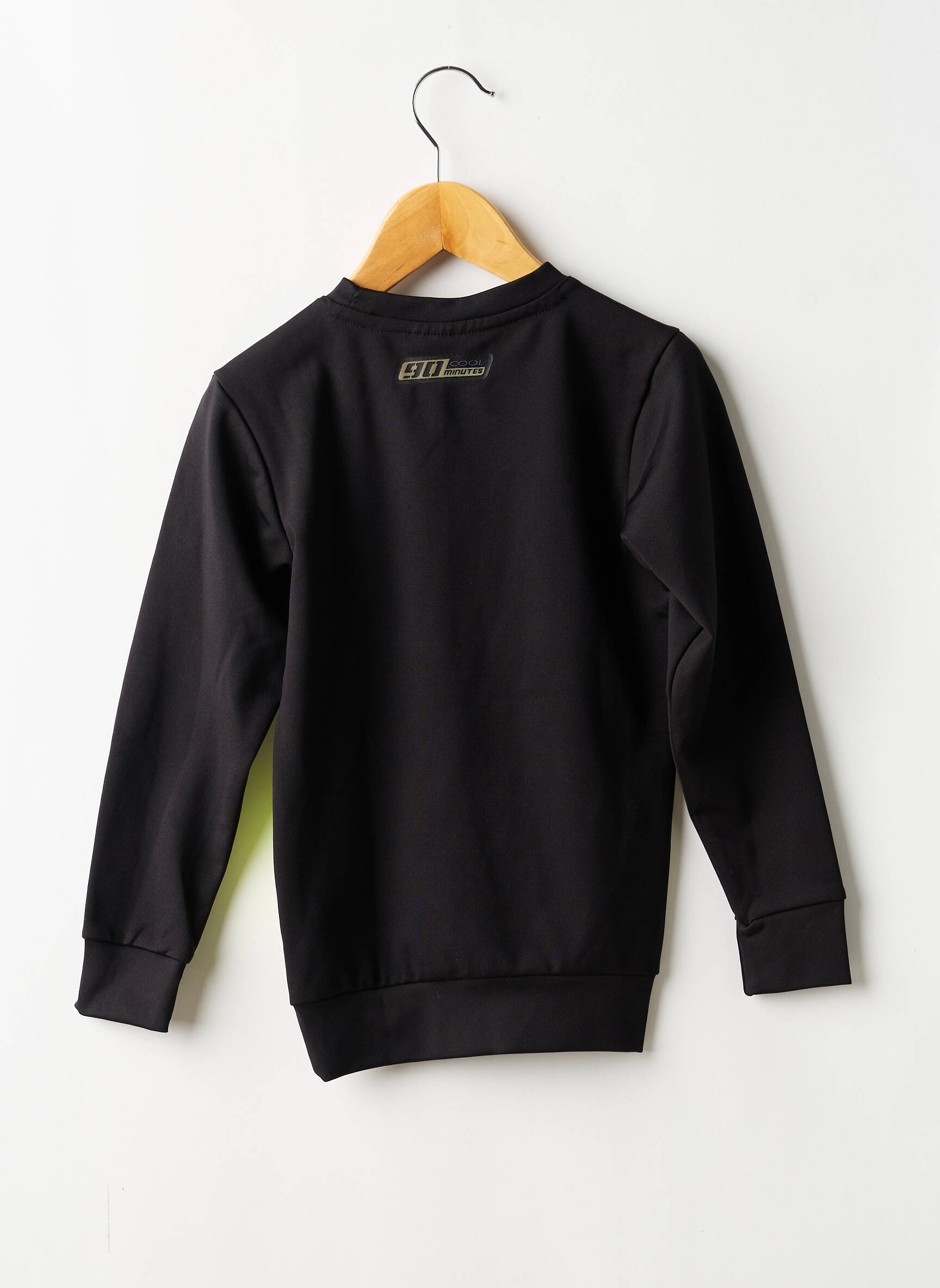 Sweat-shirt stretch manches longues noir 90 MINUTES garçon