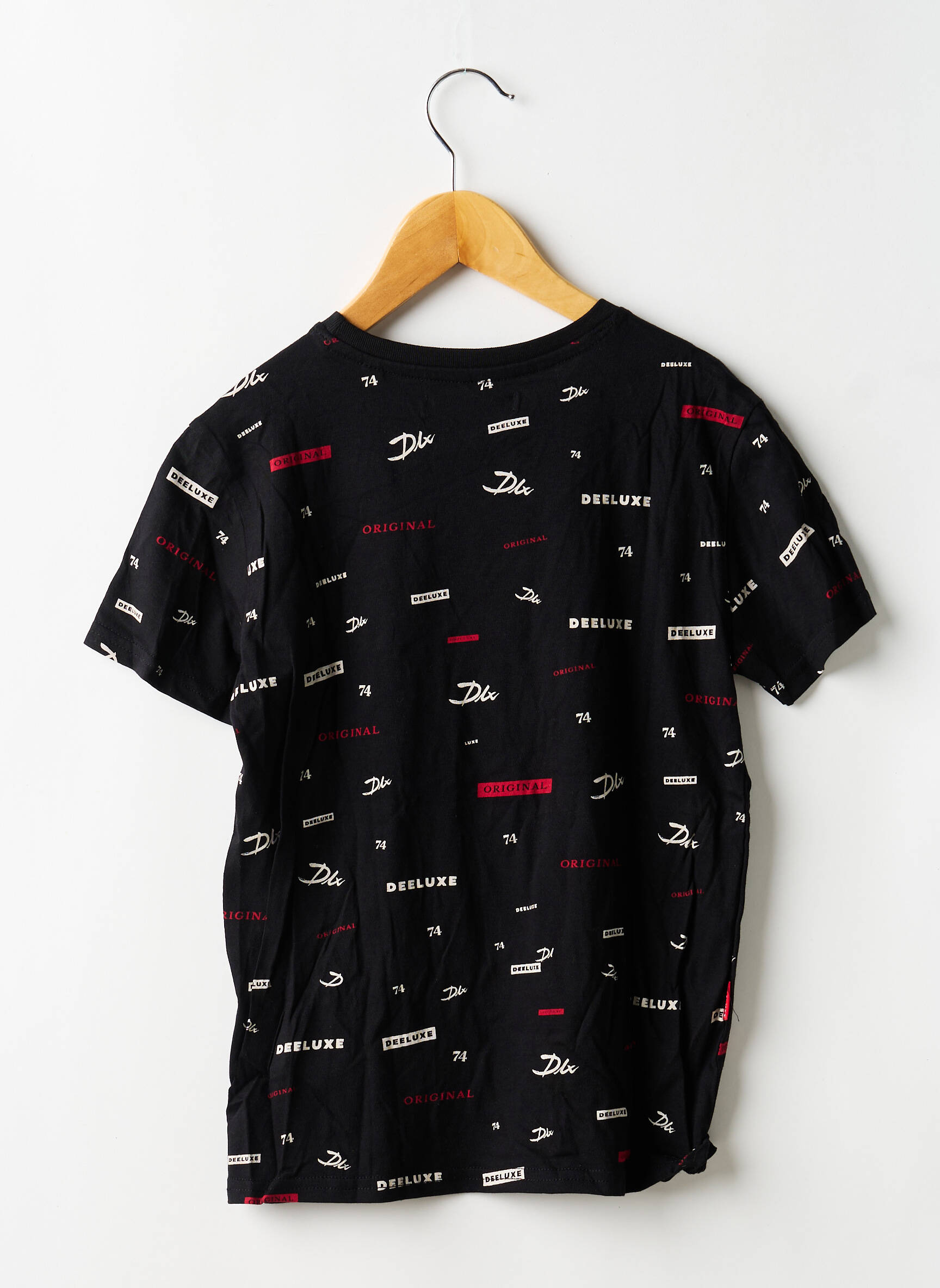 T-shirt tissage jersey manches courtes noir DEELUXE garçon