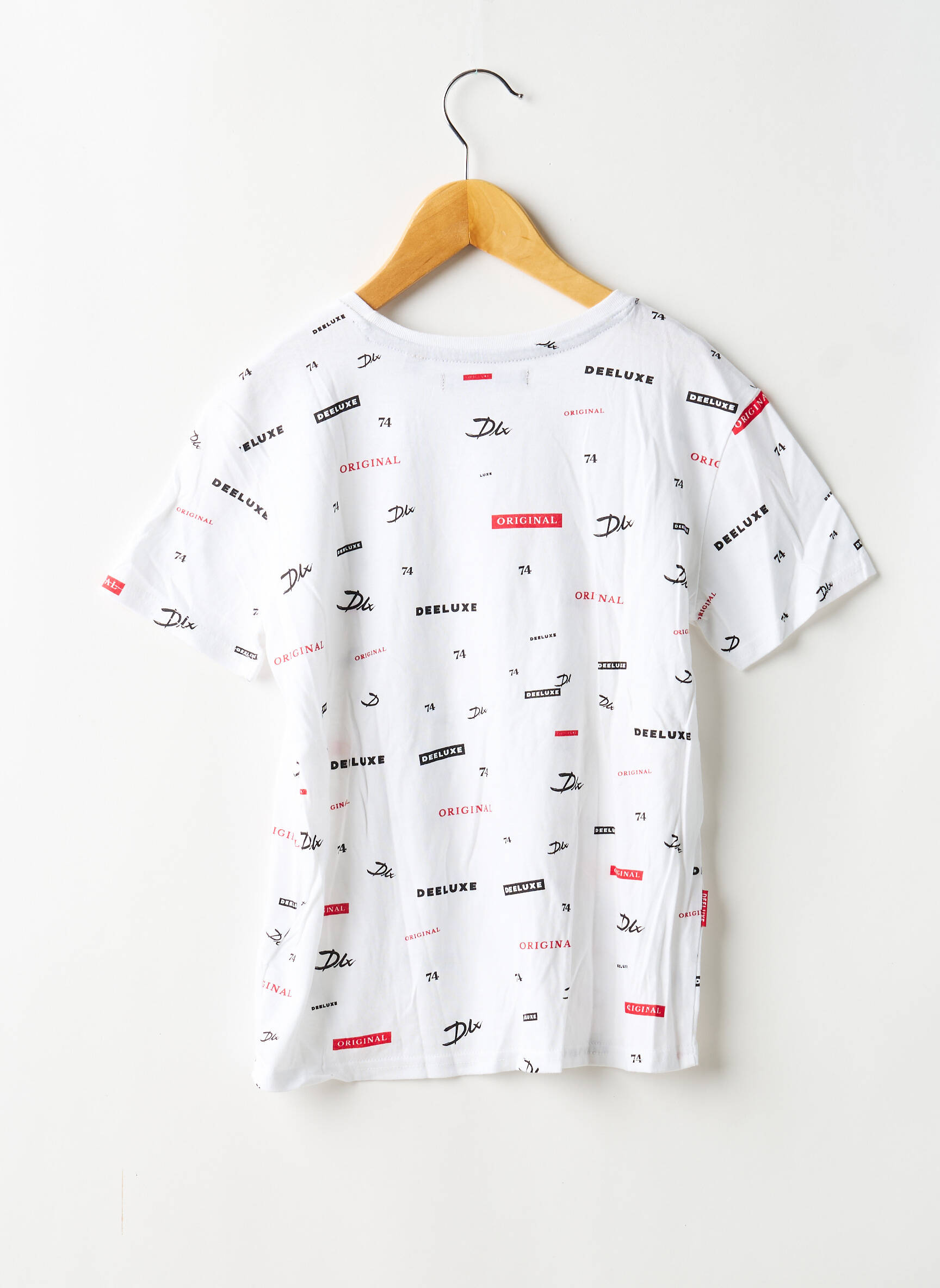 T-shirt tissage jersey manches courtes blanc DEELUXE garçon