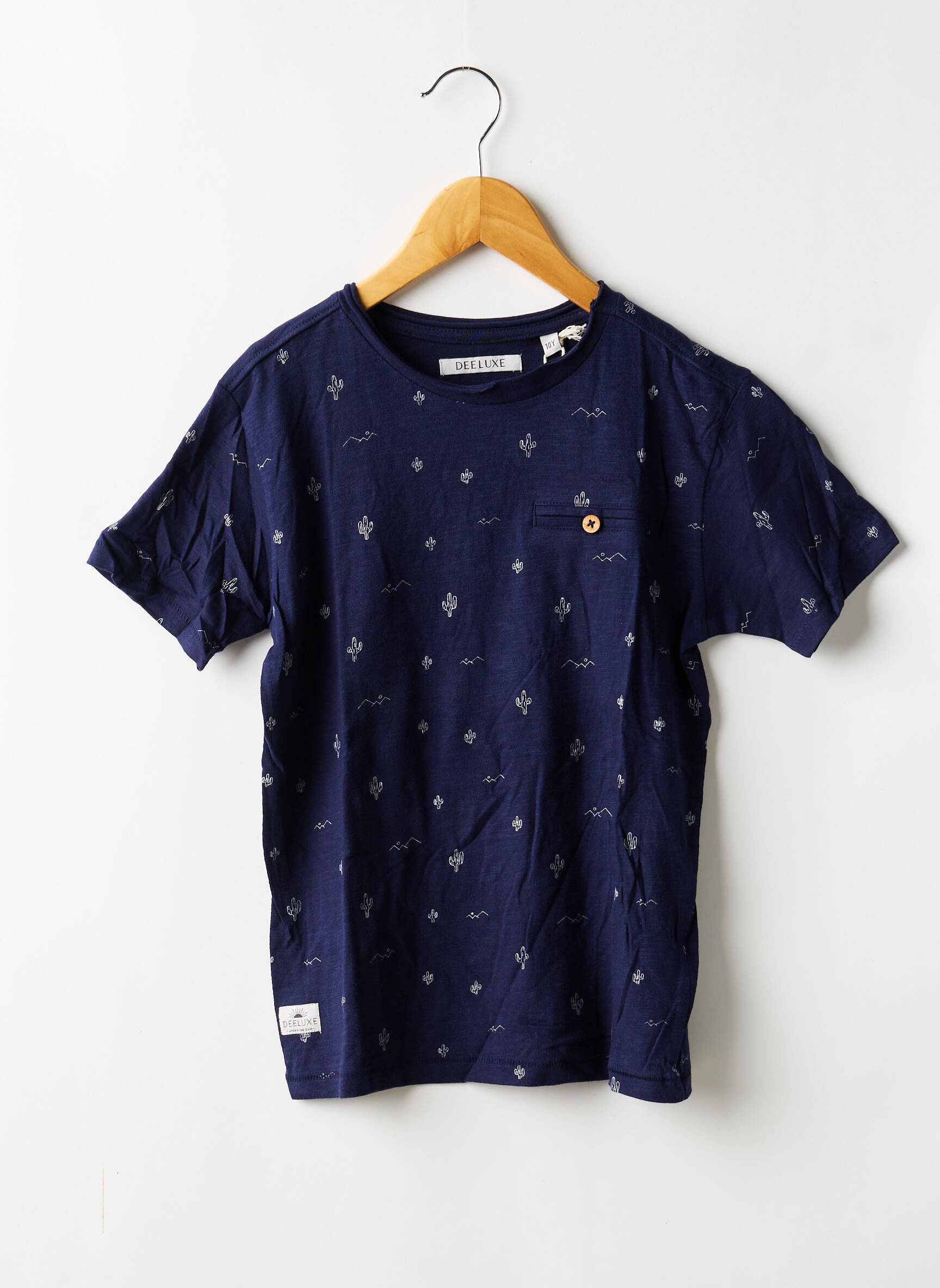 T-shirt tissage jersey manches courtes bleu DEELUXE garçon