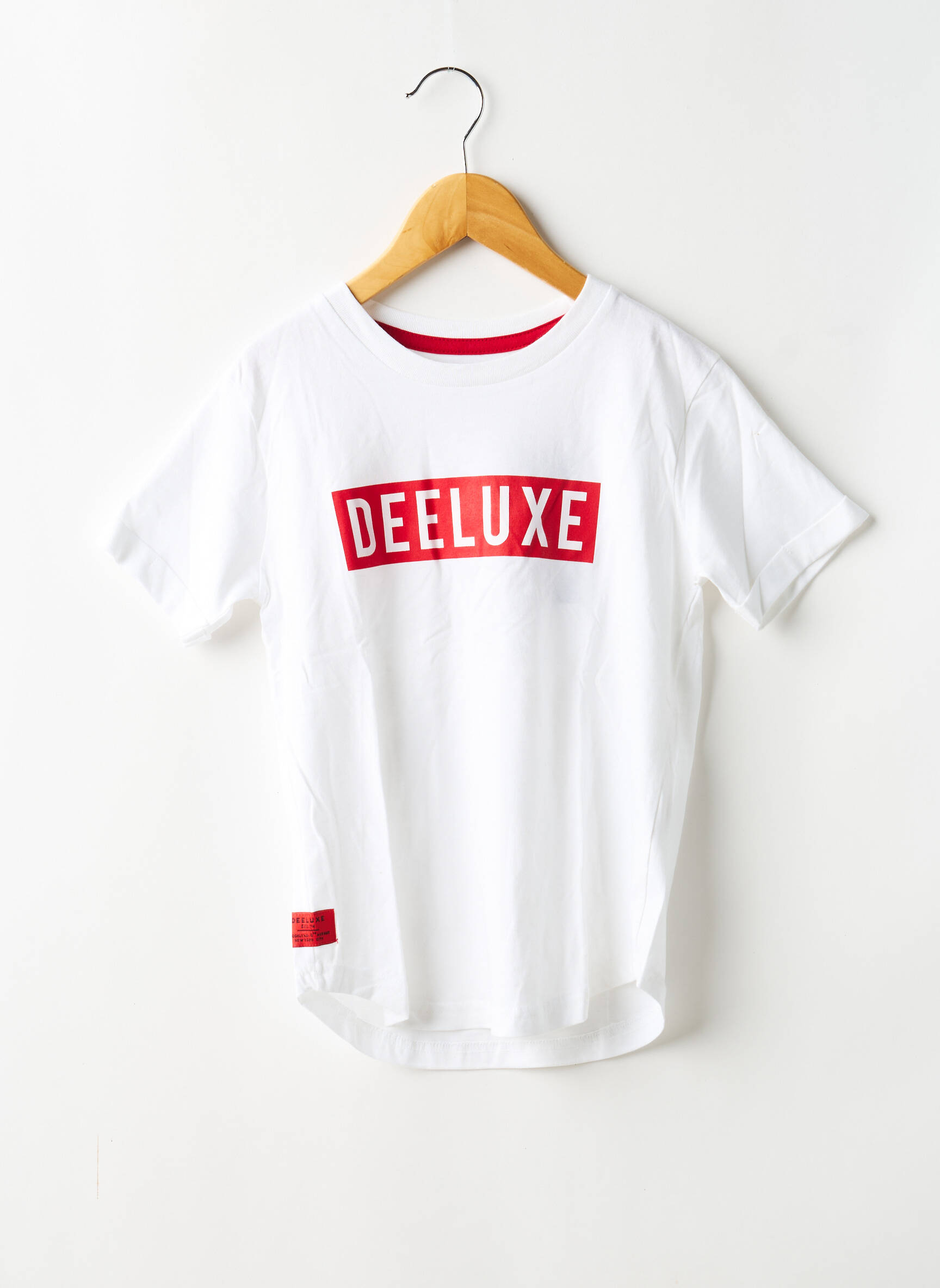 T-shirt stretch manches courtes blanc DEELUXE garçon
