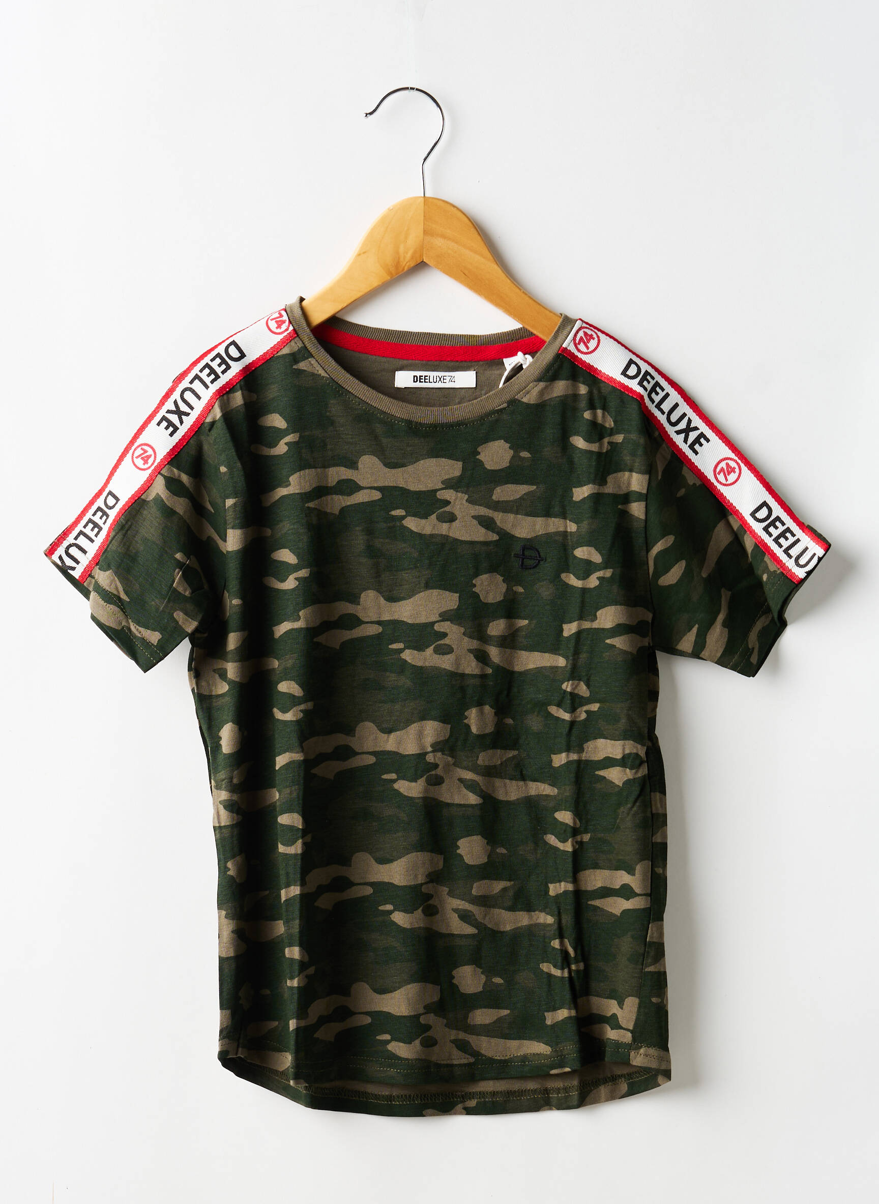 T-shirt stretch manches courtes vert DEELUXE garçon