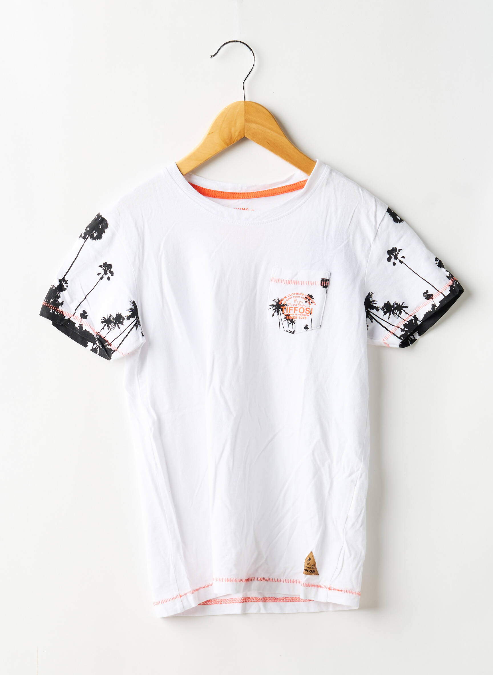 T-shirt stretch manches courtes blanc TIFFOSI garçon