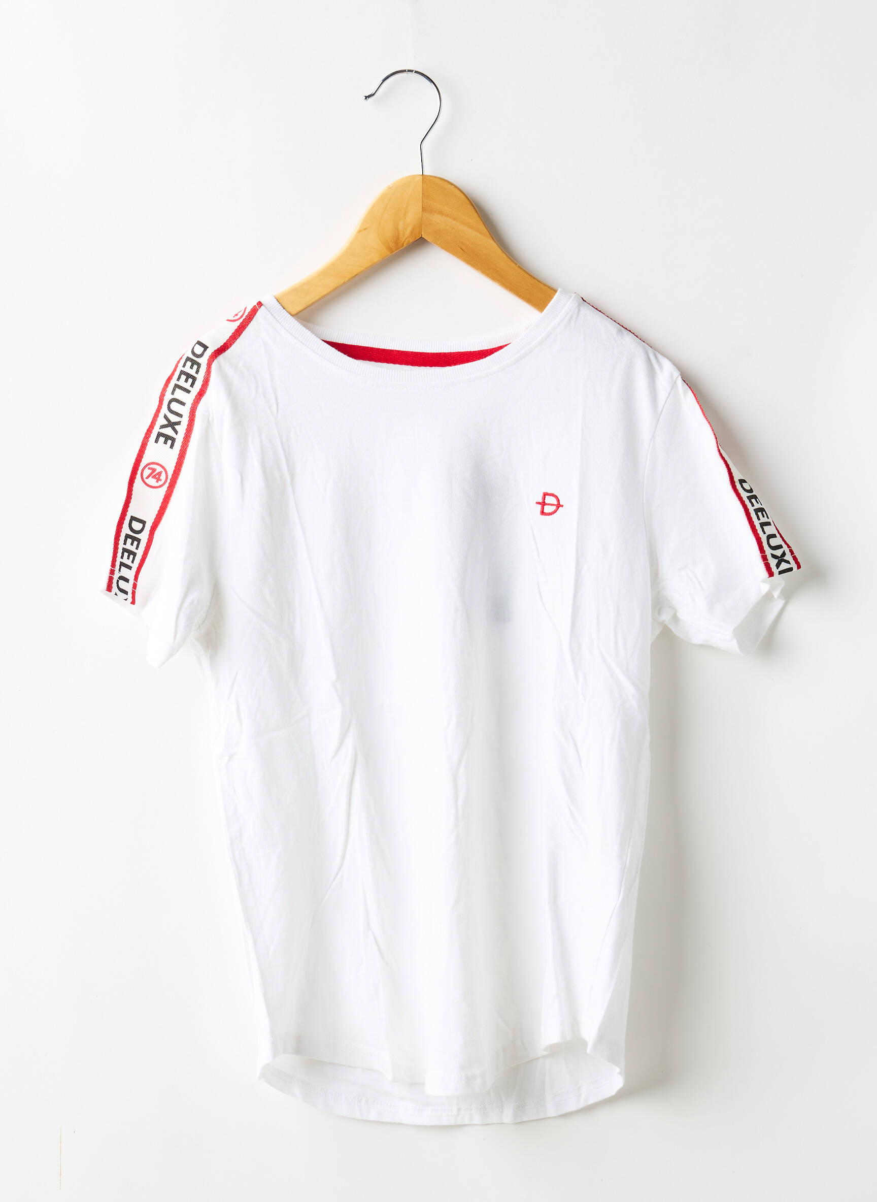 T-shirt stretch manches courtes blanc DEELUXE garçon