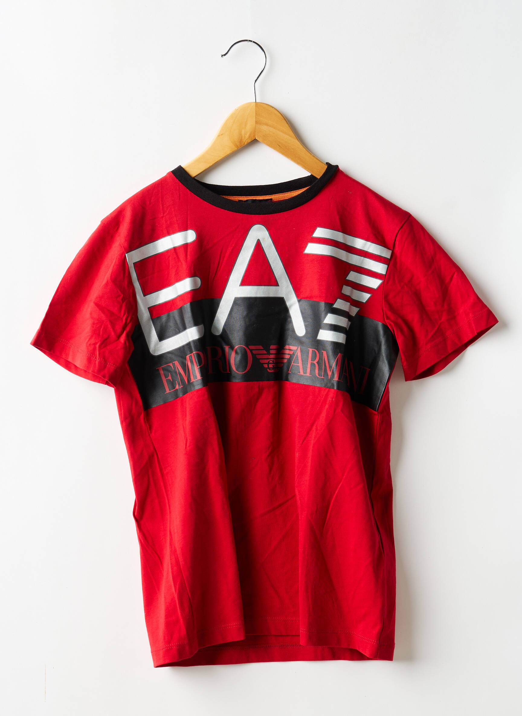 T-shirt stretch manches courtes rouge EMPORIO ARMANI garçon