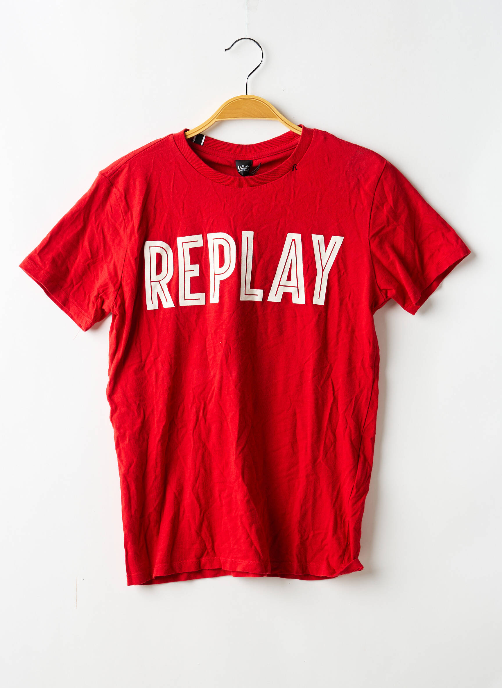 T-shirt stretch manches courtes rouge REPLAY garçon